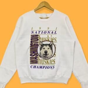 1991 Washington Huskies Sweatshirt Washington Huskies Crewneck Washington